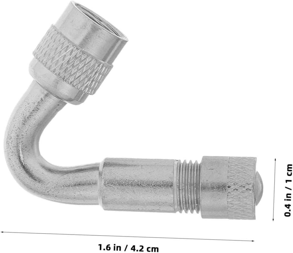 MOBUTOFU 4Pcs Valve Extension Rod Angled Metal Tire Valve Extensions for Car Motorcycle Tires Wheels image number 4