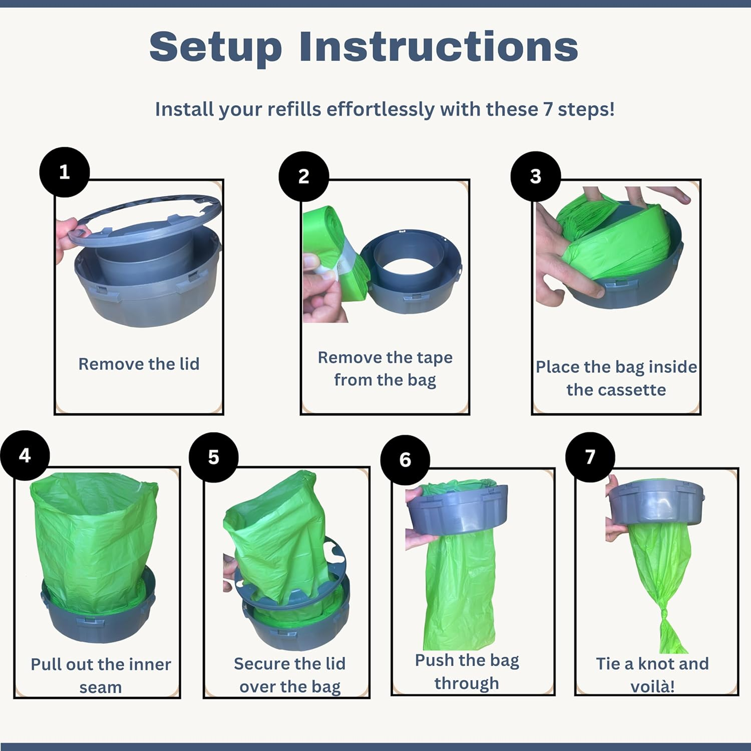 Planet Mate Eco-Friendly 3-Pack Fully Biodegradable Diaper Refill Bags &ndash; Fits Tommee Tippee Twist & Click &ndash; Odour-Locking, Durable, Germ Protection, 10M Length Each (Cassette Not Included) image number 4