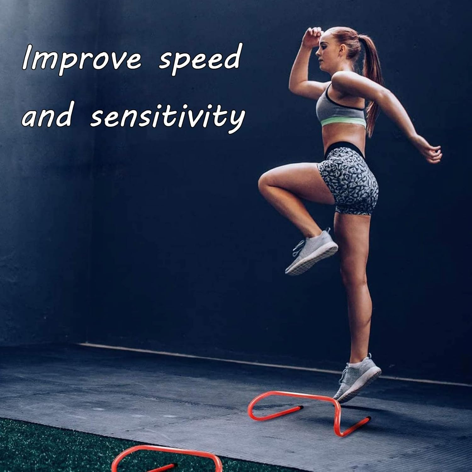 Speed and Agility Training Equipment,6M Agility Ladder Set with 5 Adjustable Agility Hurdles,Speed Training Agility Hurdles for Athletes Soccer Training Equipment Set for Kids Youth Adults image number 3