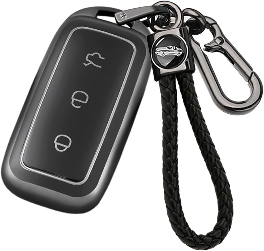 Ontto Car Key Fob Cover Fit for Geely EX5 Galaxy L6 L7 E8 E5 Proton E.Mas 7 2026 2025 2024 Key Holder TPU Smart Key Shell Case Keyring Keychain Auto Styling Accessories 3 Buttons A1