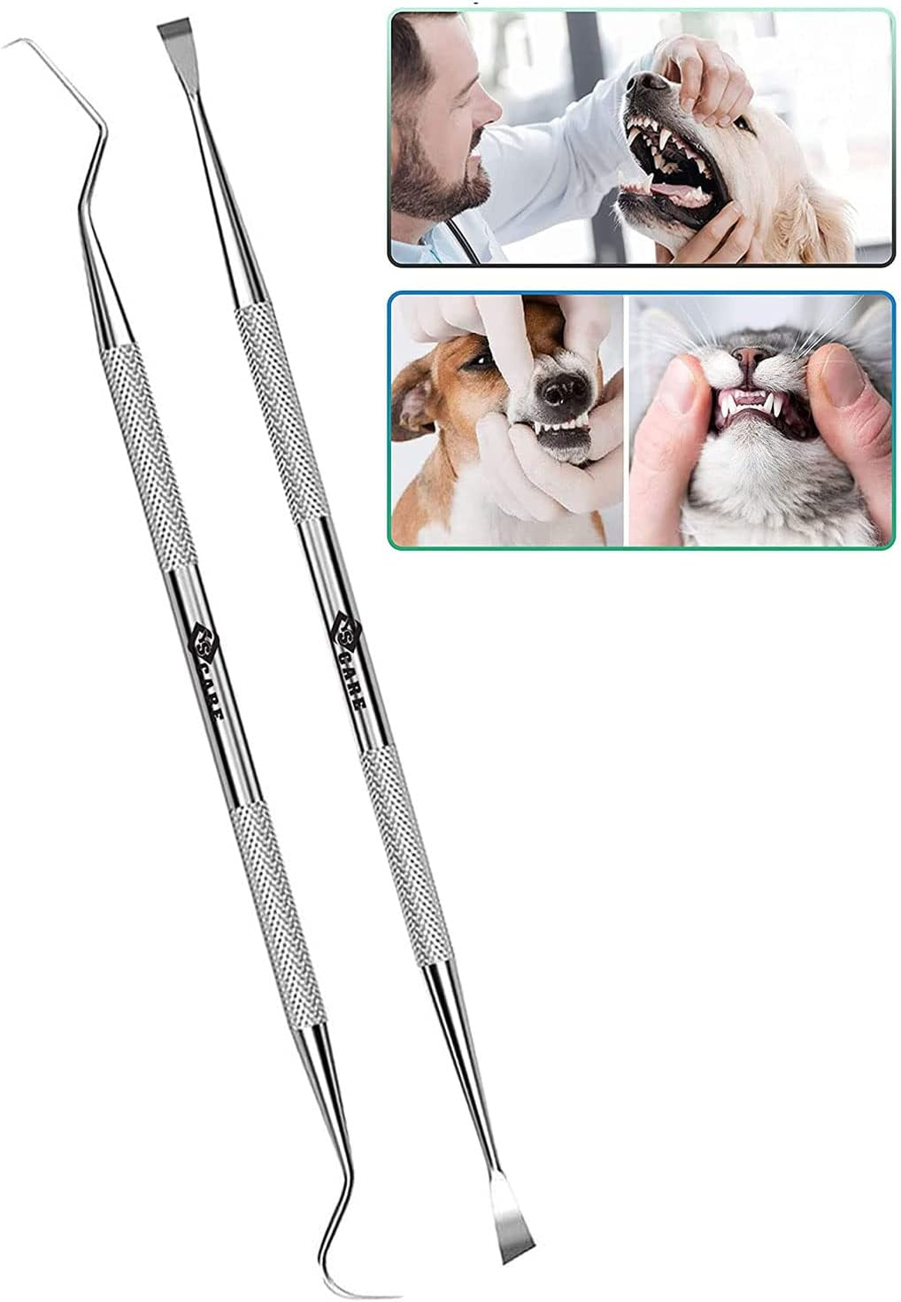 YSCARE Dental Care Kit for Pet Tartar Plaque Remover Dog Tooth Cleaner Dental Care Tooth Cleaning Kit for Cat 2Pcs Set image number 4