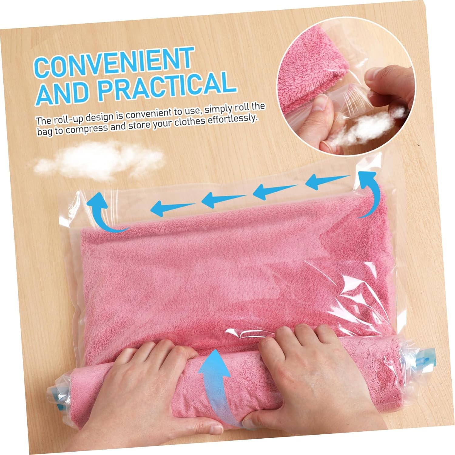 CHILDWEET 12Pcs Compression Packing Cubes Travel Kit Travel Toiletries Products for Vacation Easy to Use Vacuum Sealer Bags for Business Camping Hiking Seasonal Clothing Storage Two image number 1