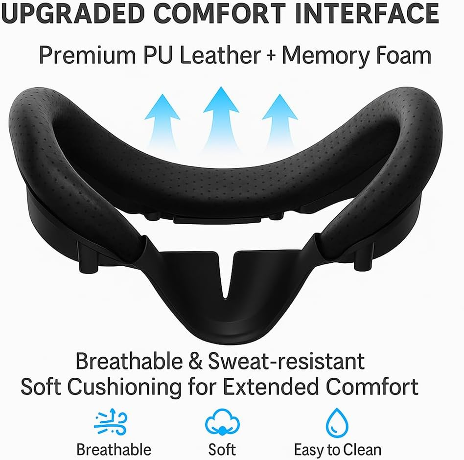 Facial Interface & Foam Pad Kit Compatible with Valve Index &ndash; Replacement Face Cover with Soft Cushions and Bracket image number 1