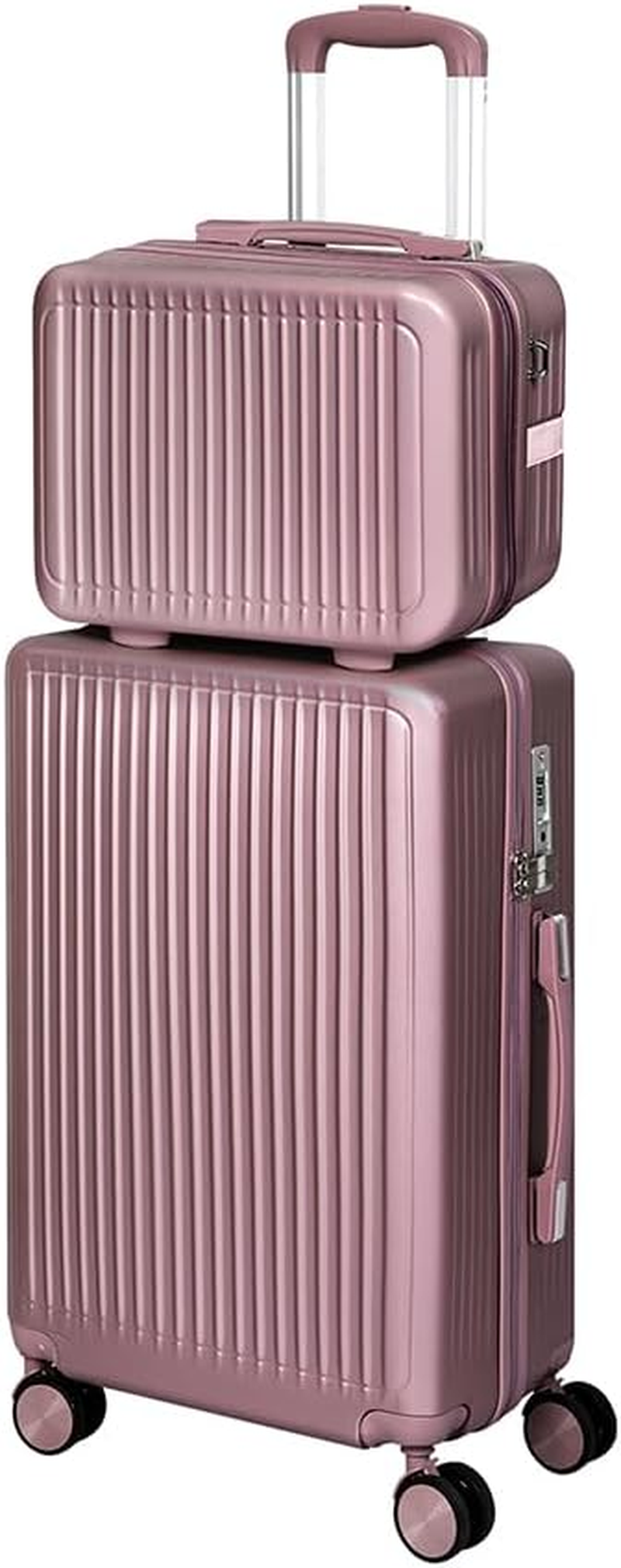 Slimbridge 4Pcs Luggage Set 14"+20"+24"+28" Suitcase Trolley, Travel Carry on Packing Luggage with Built-In Lock, Hard Shell Wheels Spinner Luggages Suitcases, White