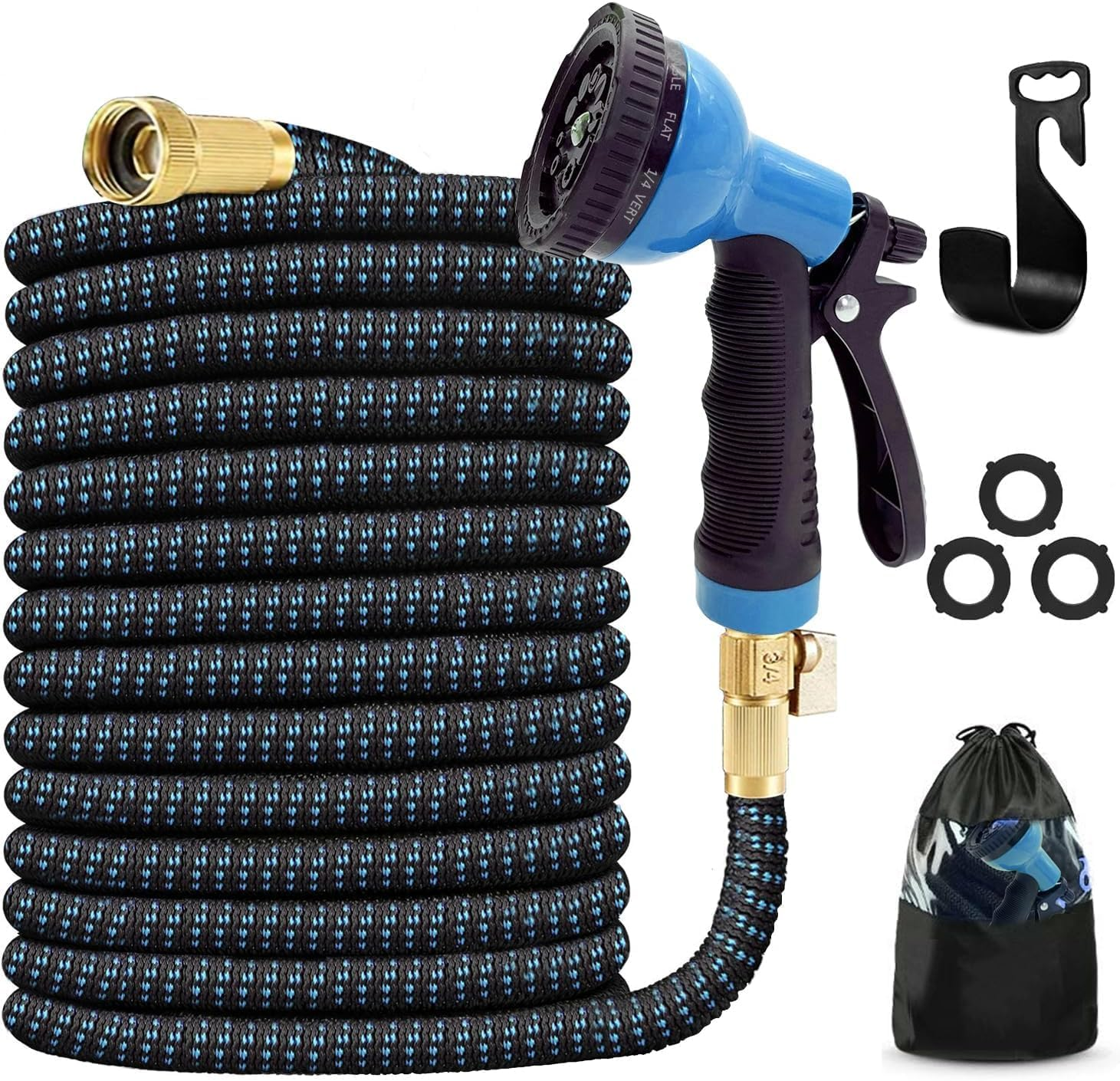 Expandale Garden Hose, Flexible Water Hose with 10 Spray Nozzle, Kink Free Flexible Water Hose, Lightweight and Easy to Store. (22.5M) image number 5
