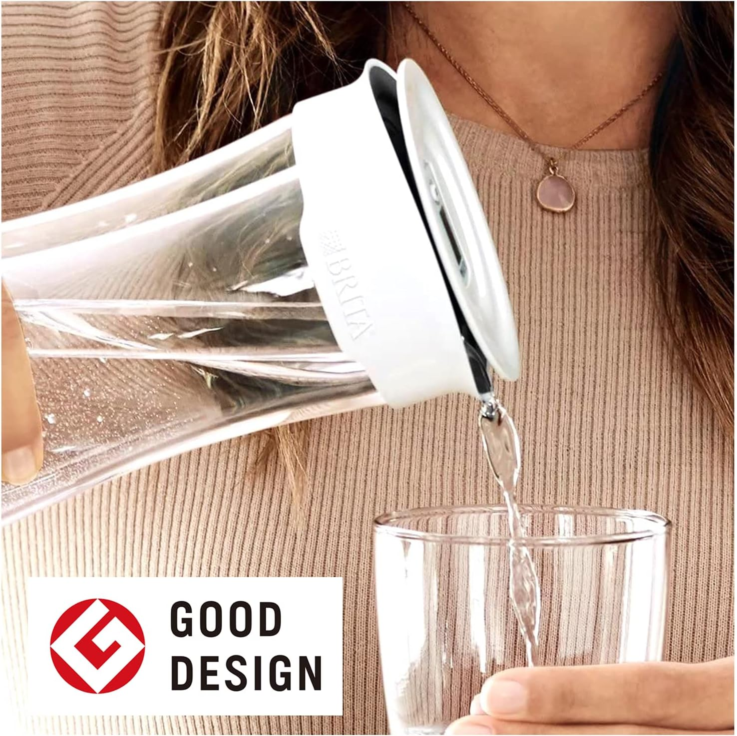 Brita Water Purifier, Carafe, Filtered Water Capacity: 0.1 Gal (0.34 L), Total Capacity: 0.4 Gal (1.3 L), Includes 1 Microdisk Cartridge