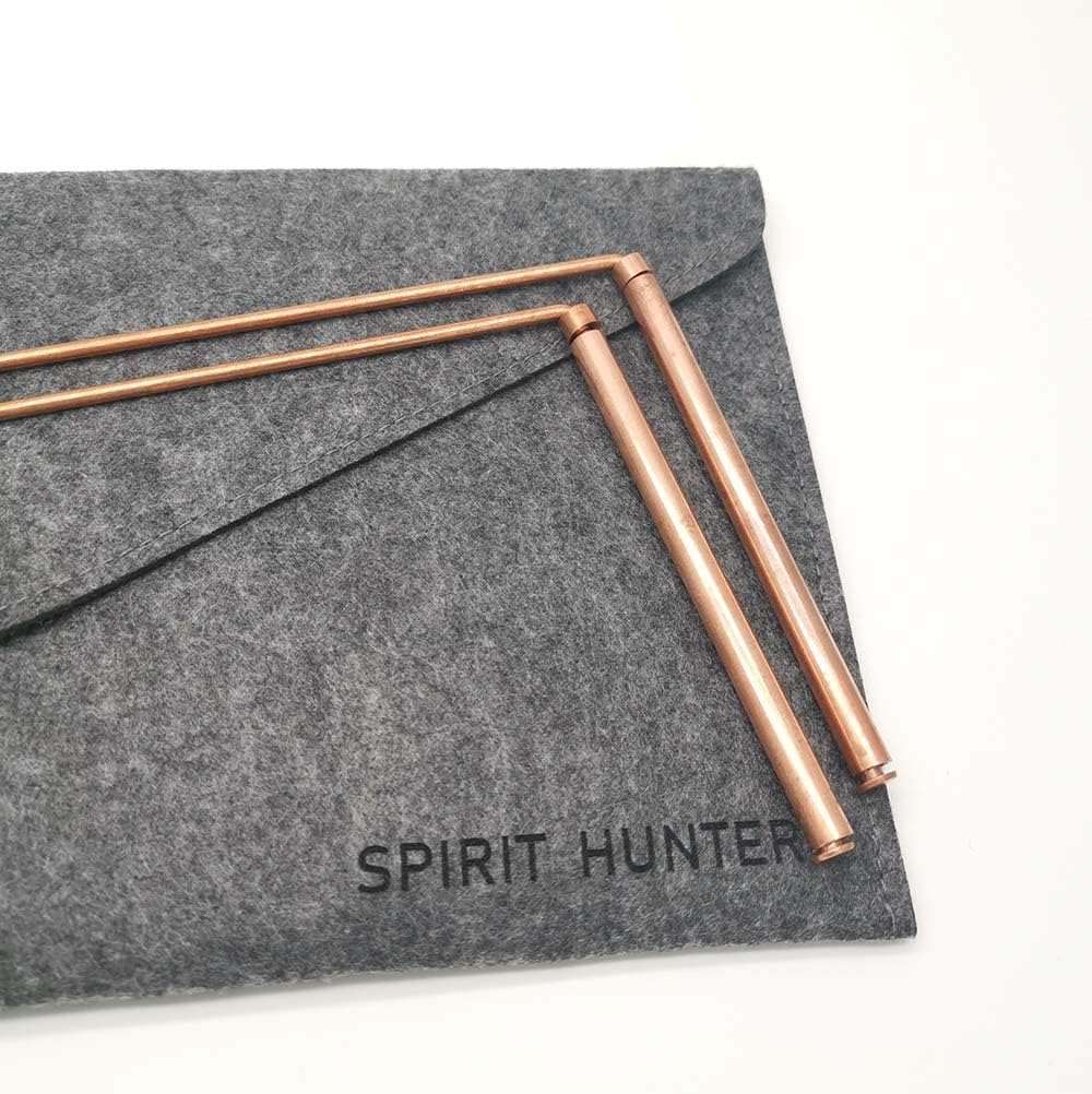 Spirit Hunter 99.9% Copper Dowsing Rod- 2PCS Divining Rods with Bag - Detect Gold, Water, Paranormal Equipment, Ghost Hunting Etc. image number 2