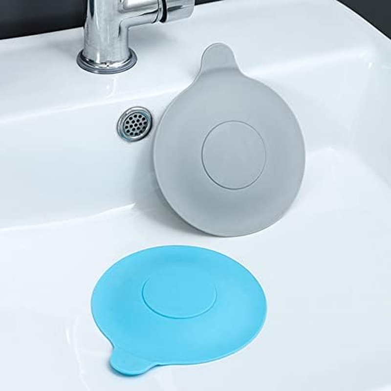 2 Pcs Tub Stopper, Bathtub Stopper, Silicone Bathtub Drain Stopper Plug, Bathtub Plug, Bath Tub Drain Cover, Sink Plug Hair Stopper Universal Use for Bathroom Kitchen Accessories, Laundry image number 2