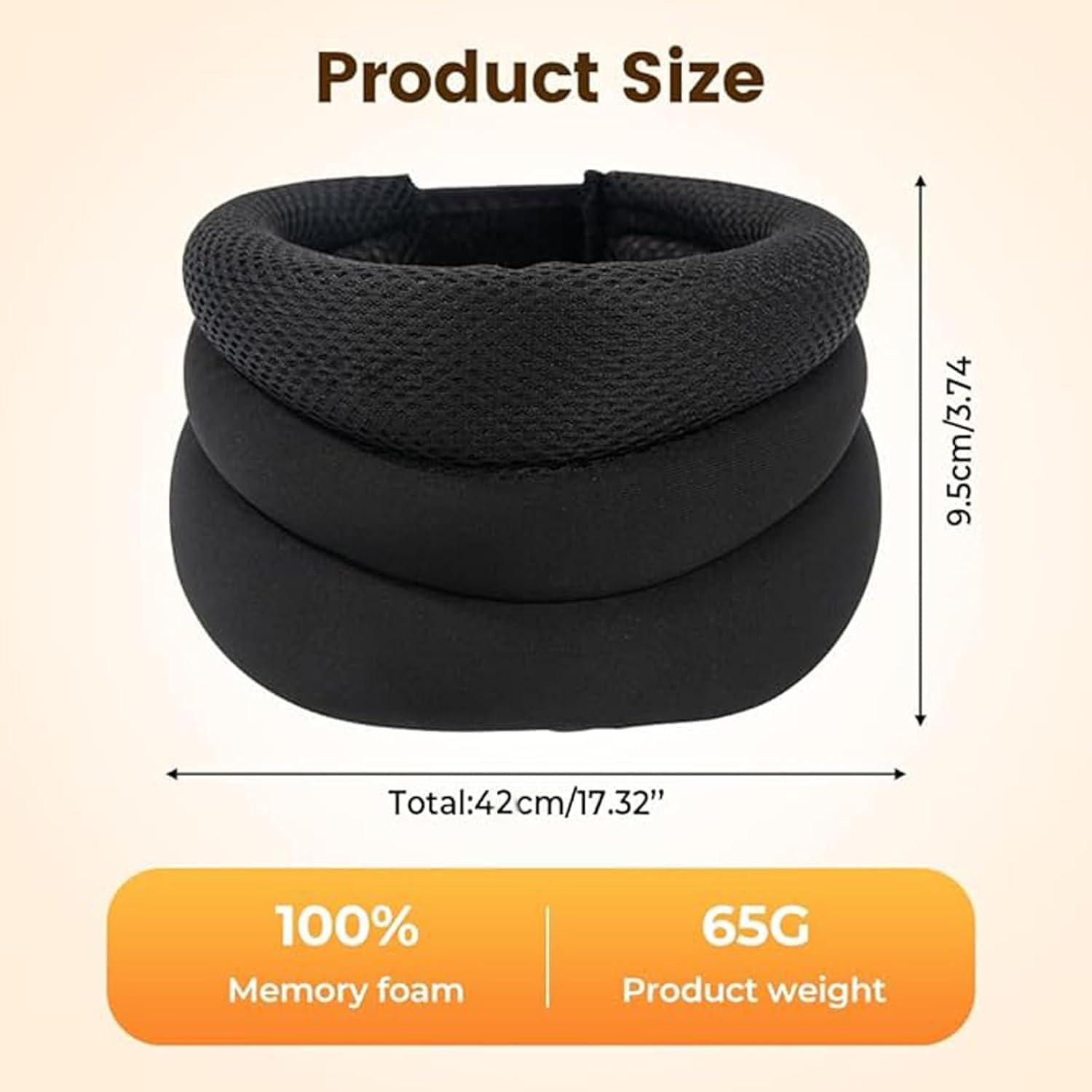 2025 New Type Neck Brace,Soft Foam Neck Collar for Sleep,Neck Pain Relief and Support, Relieves Pressure in Spine for Women Men (Large,42Cm) image number 2