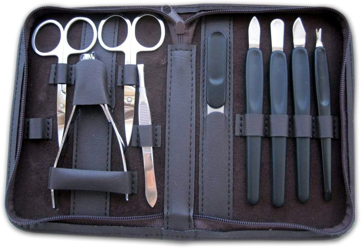 Clauss Manicure Case Real Leather Darkbrown