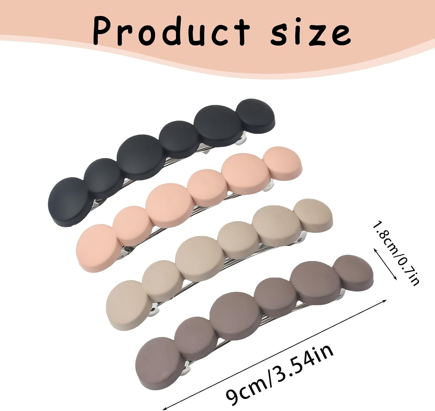 SSKHE 4 Pieces Stylish and Elegant Spring Hair Clip, French Vintage Design, Hair Accessories, Side Clip, Automatic Hair Clip, Small Hairpin Set for Women and Girls