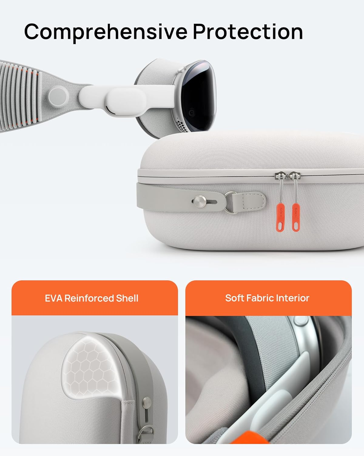 SODI Travel Case Compatible with Apple Vision Pro, 2-In-1 Portable Carrying Case with Patented Design, Full Protection and Storage for Vision Pro Accessories image number 4