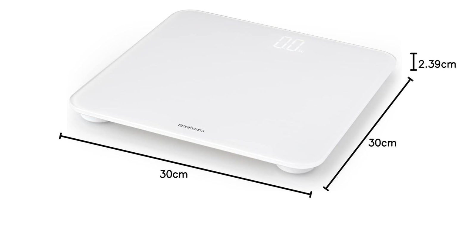 Brabantia Digital Bathroom Scale, White, Onesize image number 3