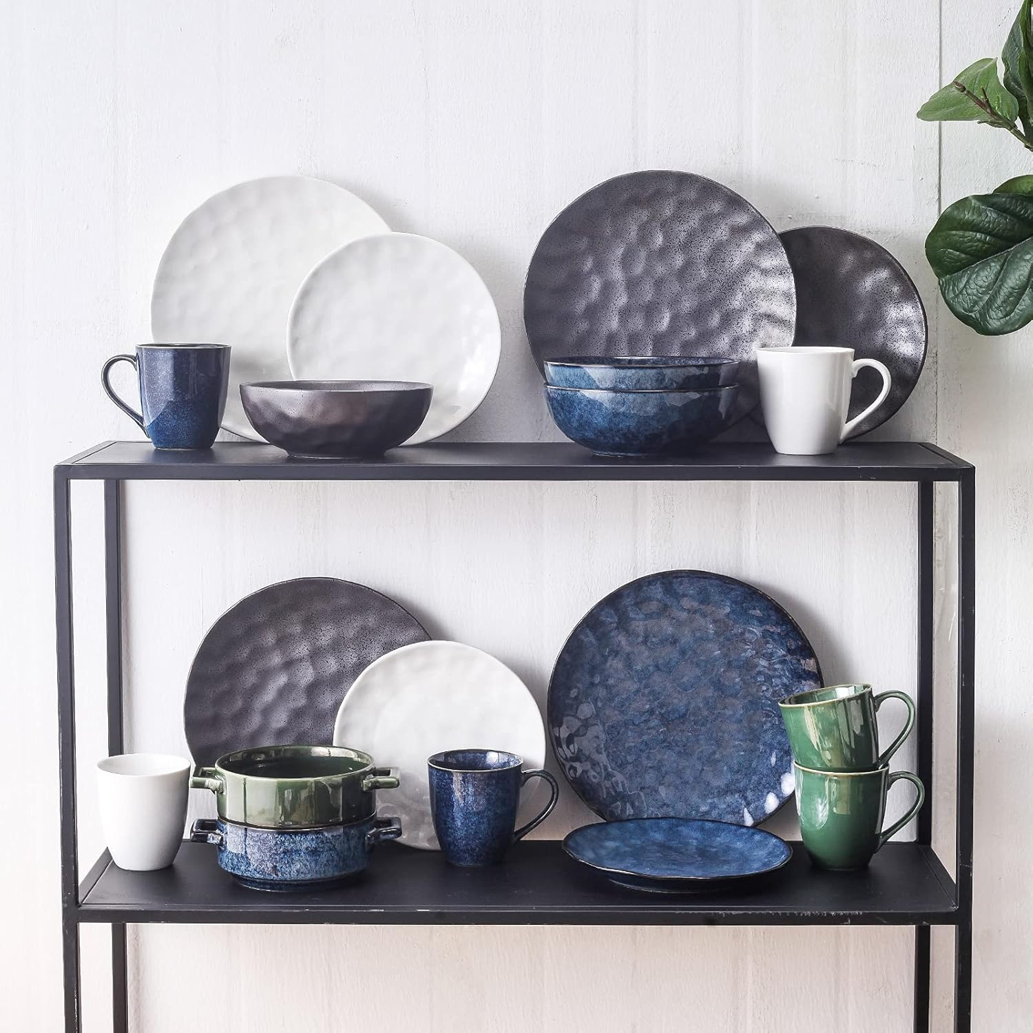 Vicrays Coffee Mug Set, 12 Ounce, Set of 6, Ceramic Mug for Men, Women, Unique Glazed Mugs with Handle for Coffee, Tea, Milk, Cocoa, Cereal(Green) - Blue image number 6