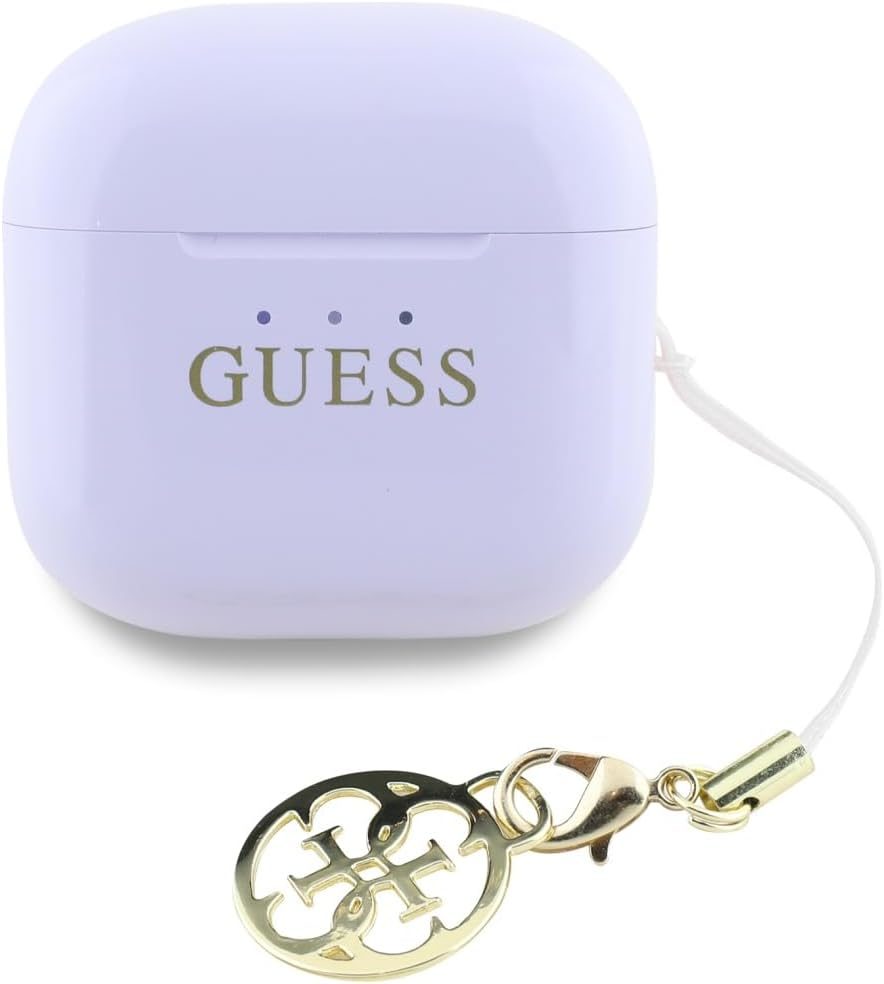 CG Mobile Guess TWS Headphones Glossy Effect Printed Classic Logo & Charm (Lavender) image number 4
