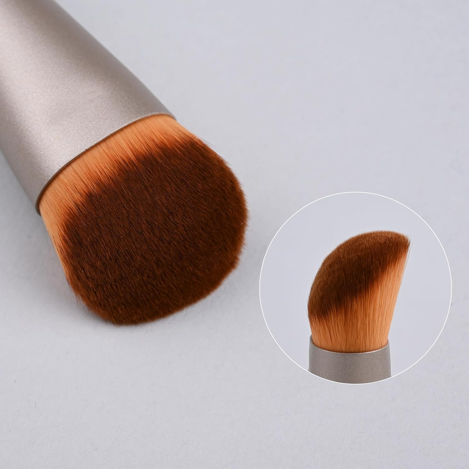 Kabuki Makeup Brush - Angled Blender Brush for Powder, Cream, Liquid Foundation, Sunscreen, Blush Blending & Bronzer - Professional Make up Brush - Full Face Makeup Brush - Vegan & Cruelty Free image number 6