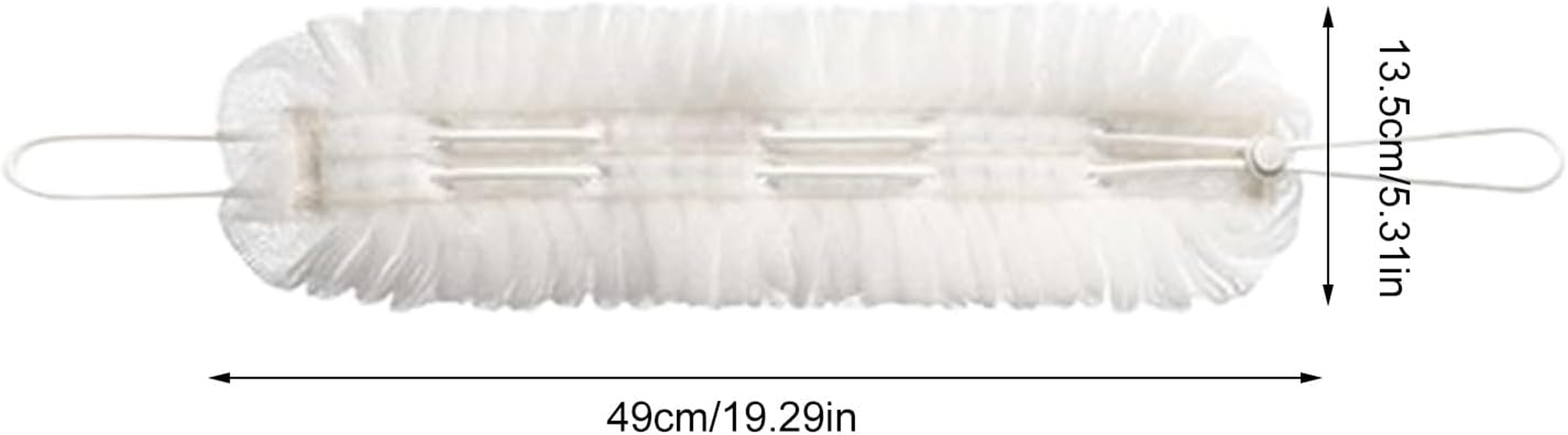 Vgvgaj Back Washer for Shower - 2 in 1 Loofah Sponge | Sponge Scrub with Rope Handles for Dead Skin Removal Home Travel Spa Girls Boys Men - Gray image number 6