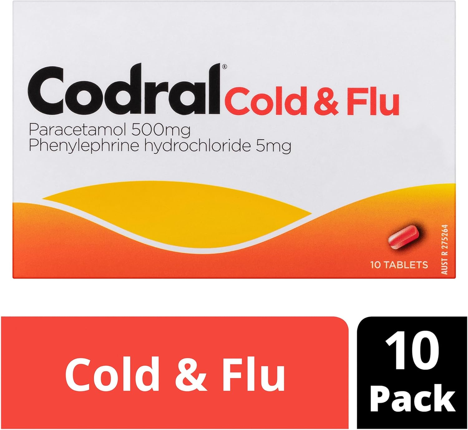 Codral Cold & Flu Tablets 10 Pack |Paracetamol Relieves Headaches |Reduce Fevers Aches & Pains| Phenylephrine Relives Blocked & Runny Noses image number 4