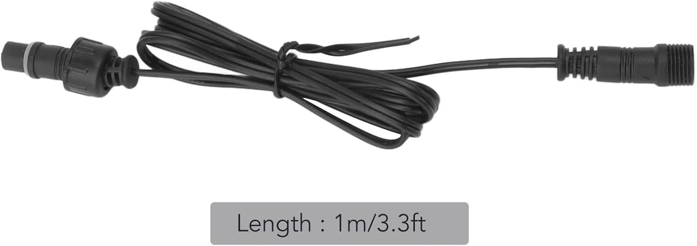 5 Pcs Deck Light Extension Cable, IP67 Waterproof 3.3Ft 2Pin Extension Cable Wire with Male and Female Connectors at Both Ends for Single Color LED Deck Light image number 2