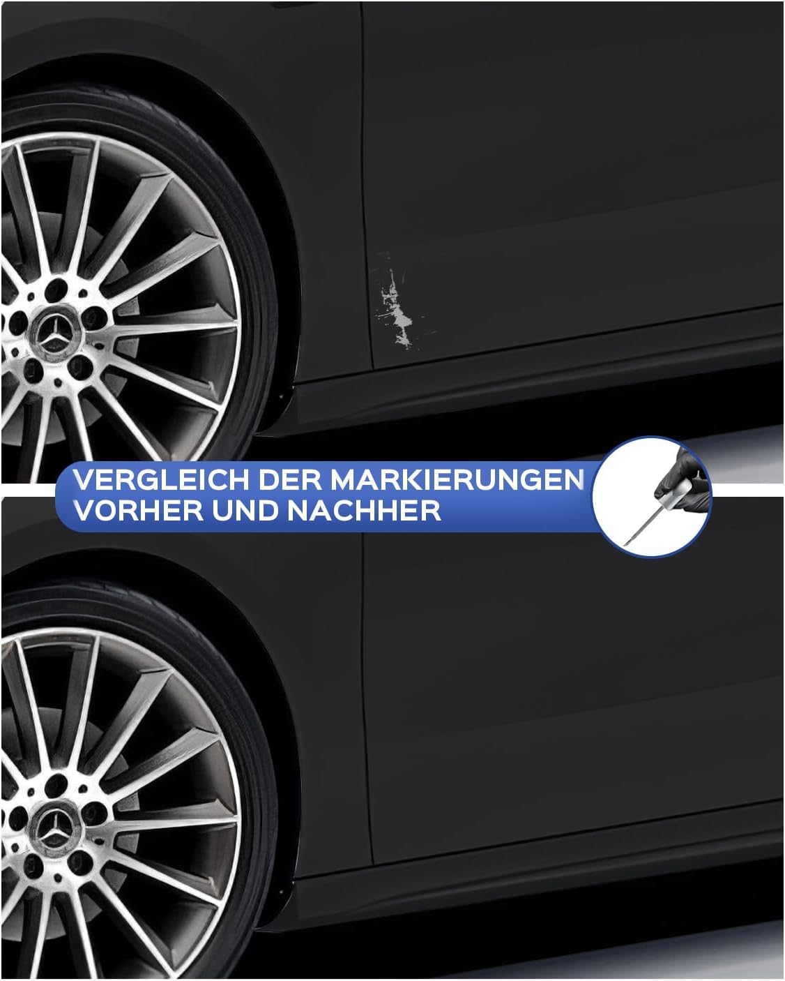 PARTS4EV 992/7992 Selenite Grey Metallic Touch up Paint for Mercedes-Benz C/E/G/S/SL/CLS/GLC/GLE/GLS/SLC/2016 SLK Series - Exact Match - Scratch & Chip Repair image number 2