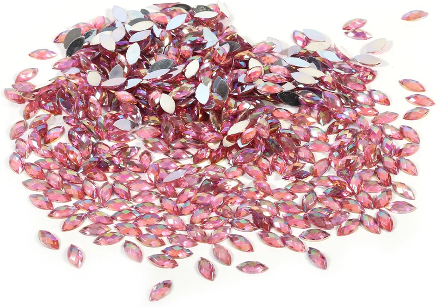 Crystal Rhinestone Flatback Beads for Jewellery and Garments, Pink - Light Pink image number 2