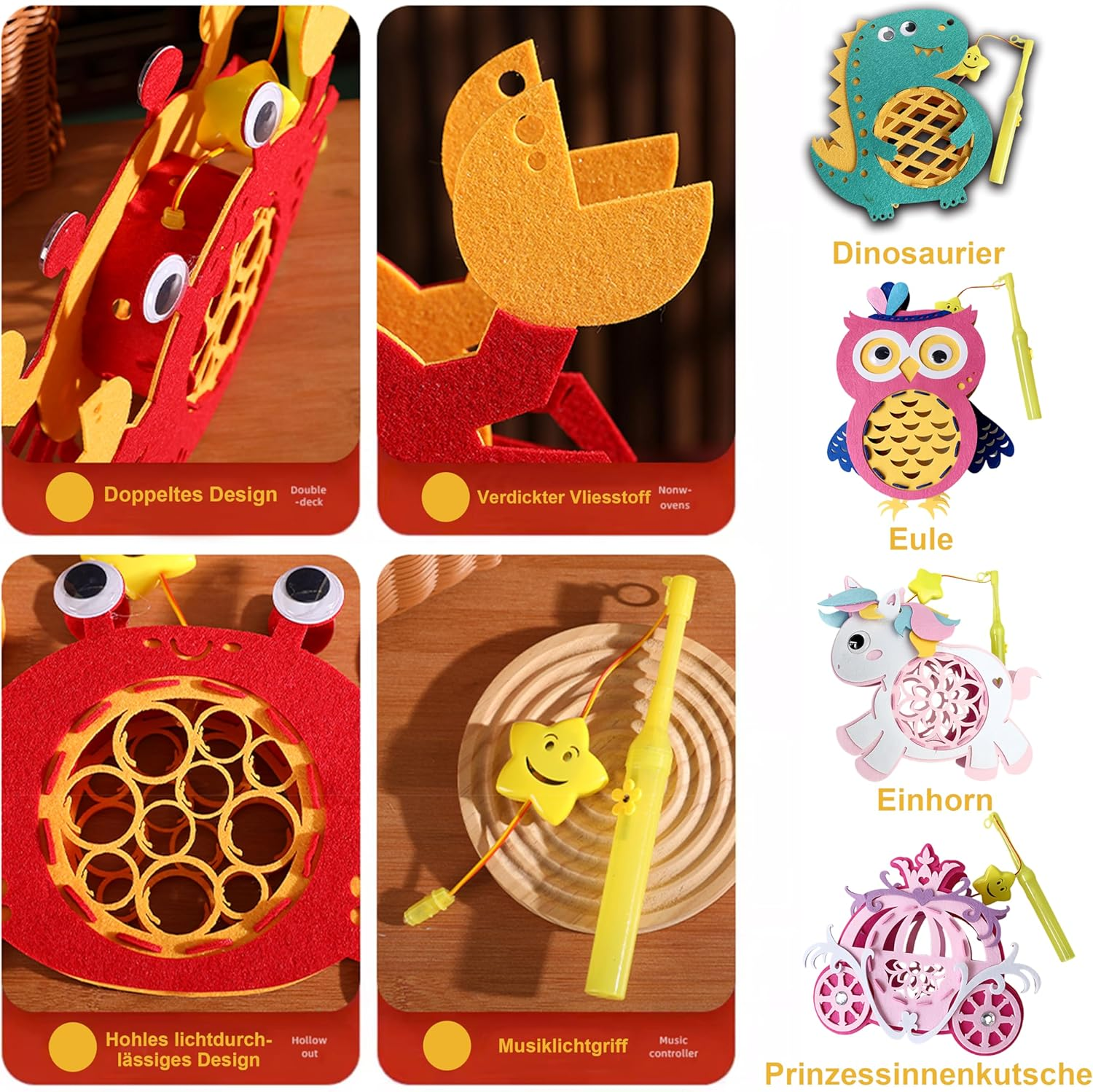 Inqzen Handmade St. Martin Lantern from Craft Set - Creative DIY Cartoon Lantern for Crafts for Martin'S Parades, Nursery, School and Autumn Festivals (Boat) image number 3