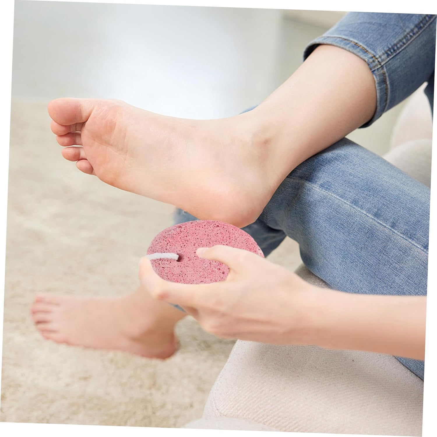 Healvian Volcanic Foot Stone 2-Pack with Storage Box Dual-Sided Dead Skin Remover for Pedicure Random Color image number 1