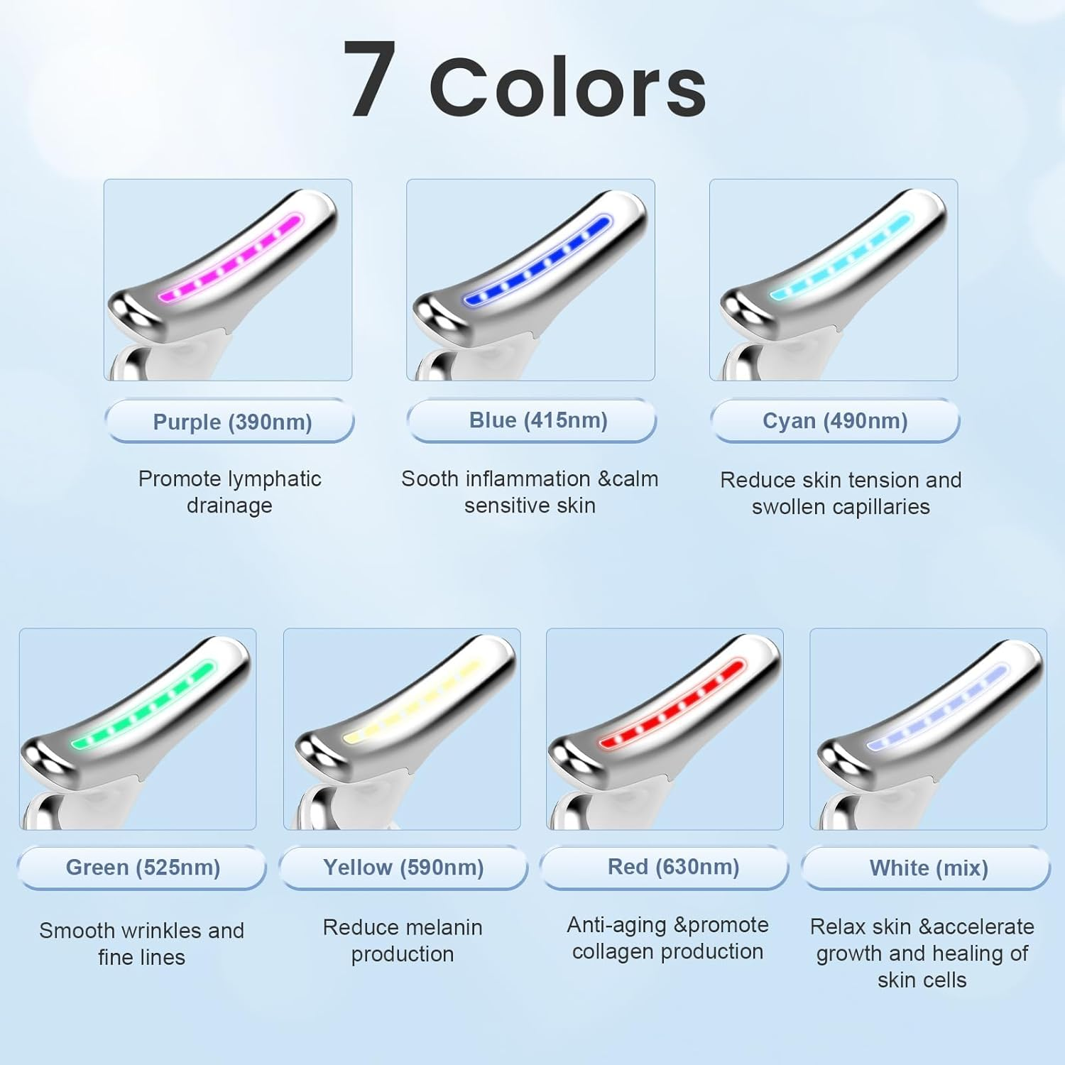 Vibration Lily 7-In-1 Face Neck Massager Face Sculpting Tool Triple-Action Wrinkle Remover Skin Rejuvenation Device with Thermal for Skin Care, Tightening, and Smoothness image number 2