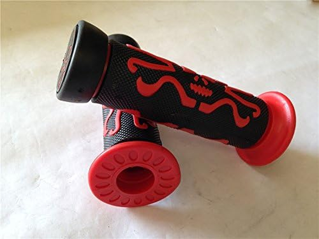 Xkmt-Skull Grips RED QUAD Compatible with KAWASAKI POLARIS SEADOO WATERCRAFT BOMBARDIER JET SKI FOREMAN RECON RINCON Brute Force Prairie ATV BRUIN GRIZZLY KODIAK [B017QV8TBC]