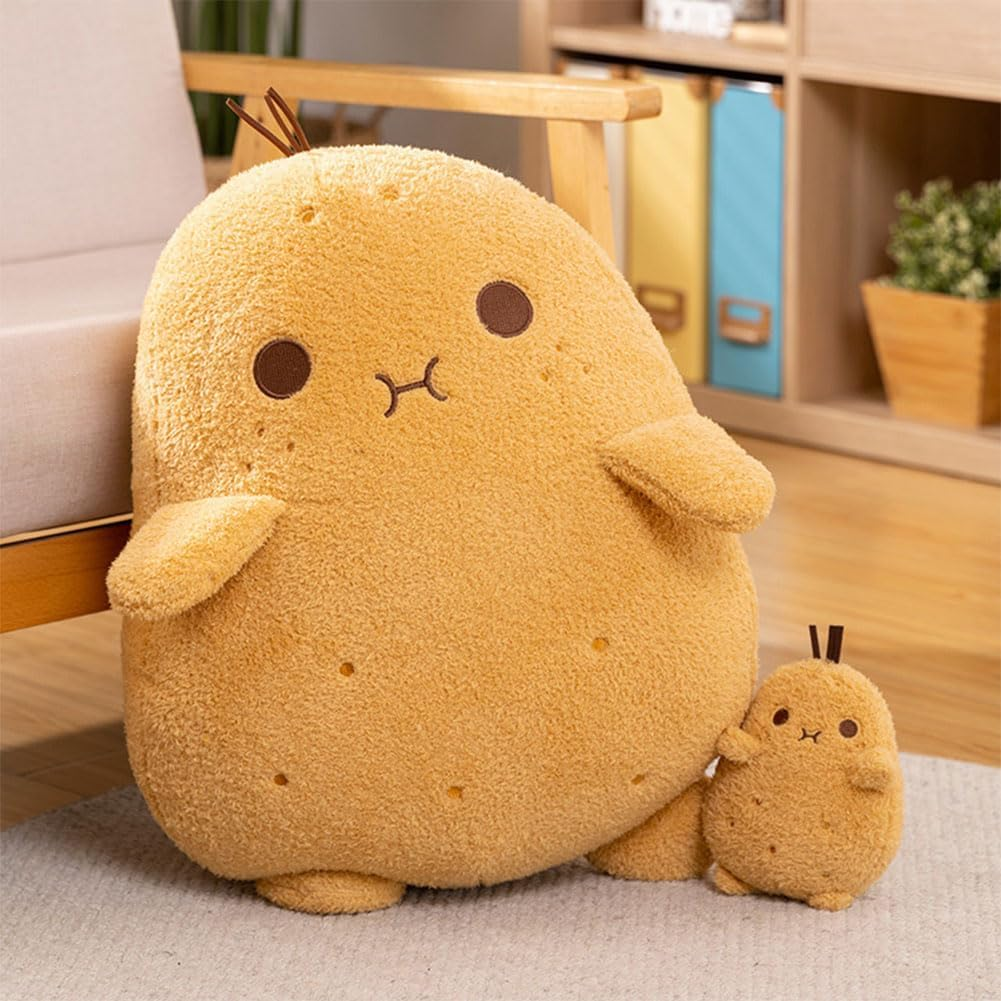 Cute Potato Stuffed Animal, 9.8 Inch Potato Plush Toy, Soft Stuffed Food Plushie Pillow Toys Doll Decorative Throw Pillows for Kids Boys Girls Birthday Xmas Gift image number 2