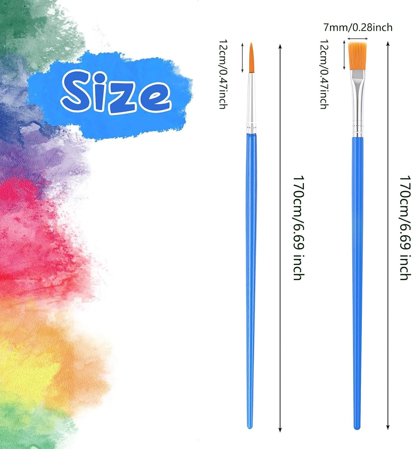 Lgqsunfa Small Paint Brushes,100 Paint Brushes for Kids,For Miniature Detail Painting image number 4