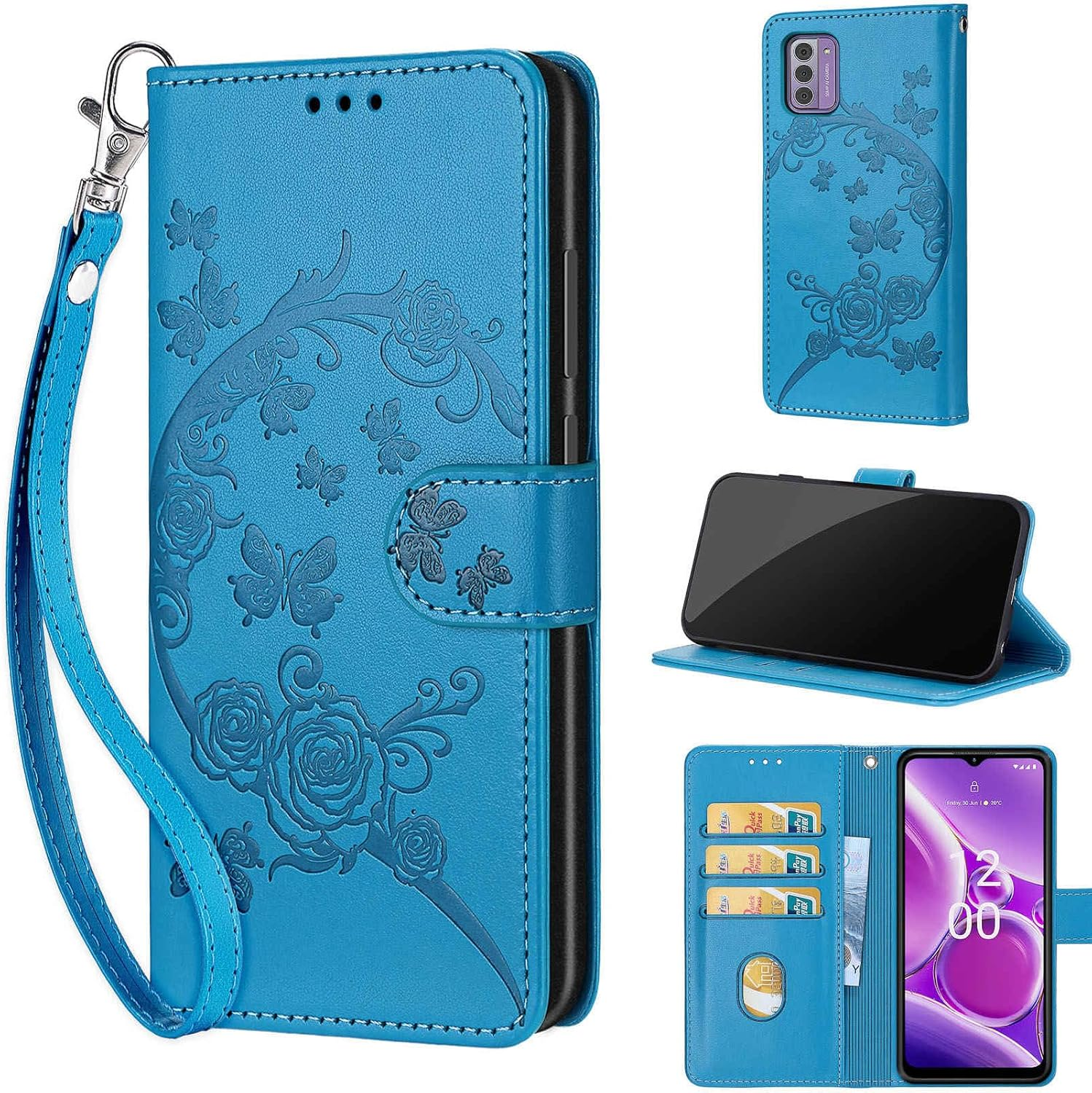 TOMYOU Mobile Phone Case for Nokia G42 5G / G310 5G Case, Shockproof Flip Wallet Case with Card Slot Stand Function Leather Flip Case Compatible Nokia G42 5G / G310 5G Rose Gold