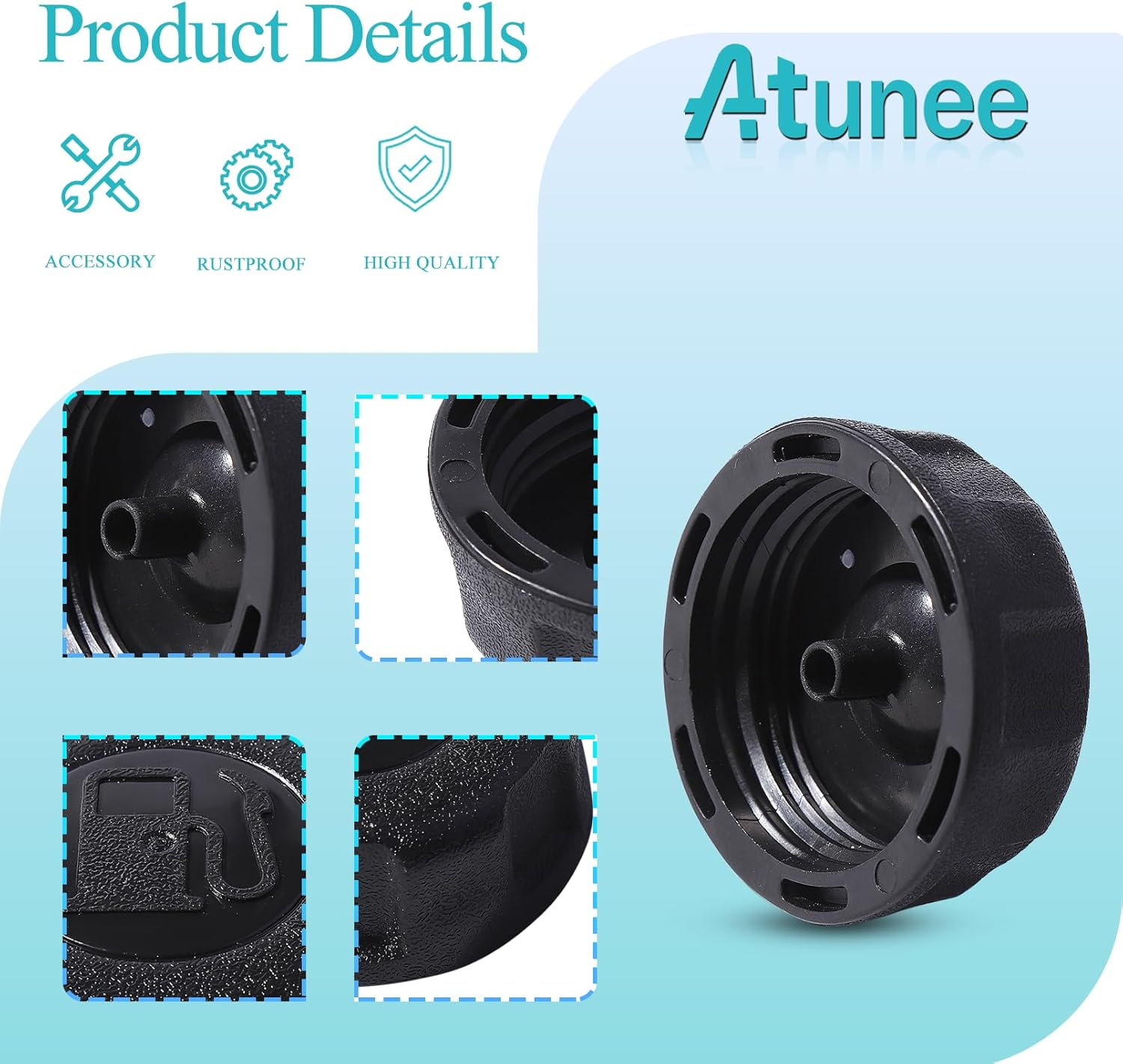 Atunee 17620-ZL8-013 Gas Cap Fuel Cap for Honda GC135 GC160 GC190 GCV135 GCV160 GXV160 GCV190 GX100 Lawn Mower Engines Replace 17620-ZL8-003 17620-ZL8-023 951-10300 image number 2