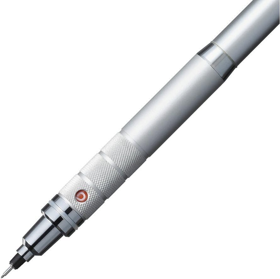Uni Kuru Toga Roulette Model Auto Lead Rotation 0.5Mm Mechanical Pencil, Silver Body (M510171P.26)