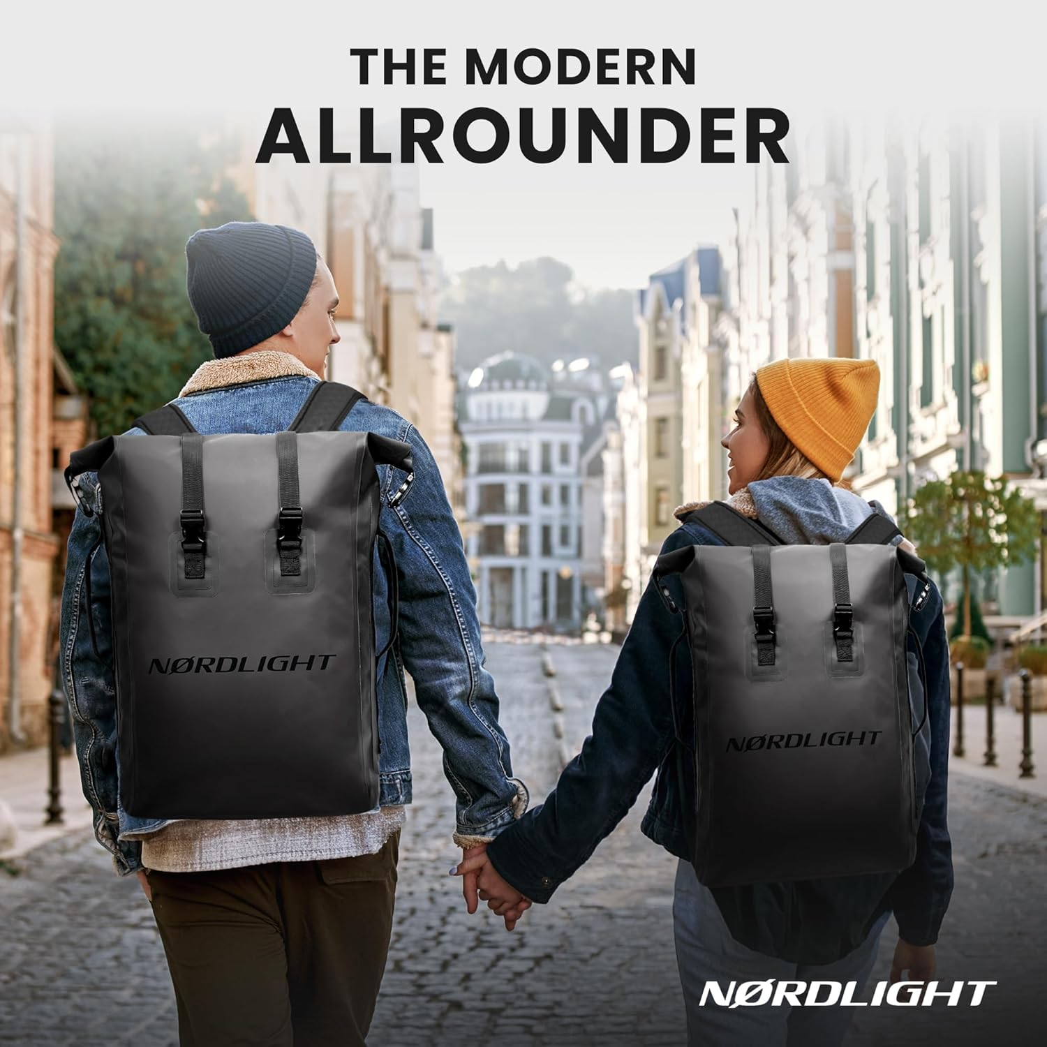 Nordlight Waterproof Backpack Dry Bag 35L Roll Top Backpack with Padded Carry Strap, Waterproof Bag for Water Sports, Bicycle Backpack, Messenger Backpack, Trekking, Fishing - Olive Green image number 4