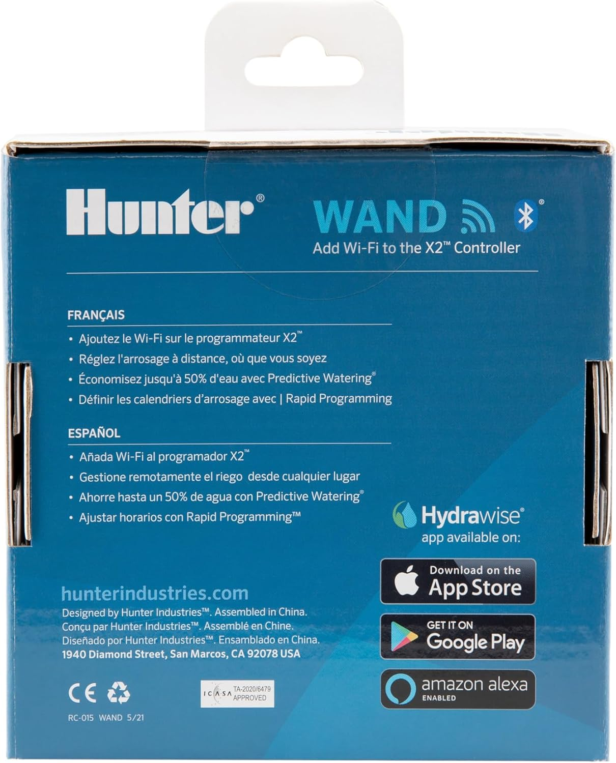 Hunter Wand Smart Wifi Module for X2 Sprinkler Controller, Hydrawise App, Remote Scheduling, 2.4Ghz Wifi Only, Supports Bluetooth, Wi-Fi Direct & WPS Setup image number 6