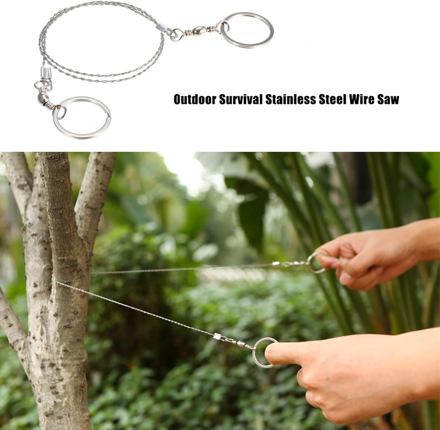 Outdoor Emergency Equipment Survival Gear Tool Kit Stainless Steel Wire Saw Hand Pocket Wire Saws for Camping Hiking