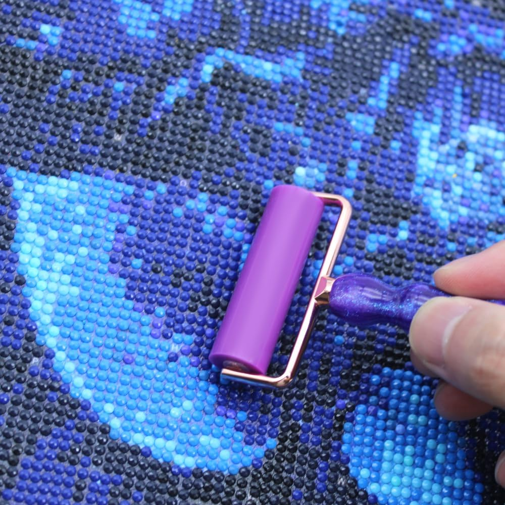 Diamond Art Accessories Tools, Finegood Diamond Art Painting Kits 5D Diamond Art Drill Pen Kits with Screw Pen Tips Roller Brush Glue Clay Trays Diamond Art Kits Set image number 1