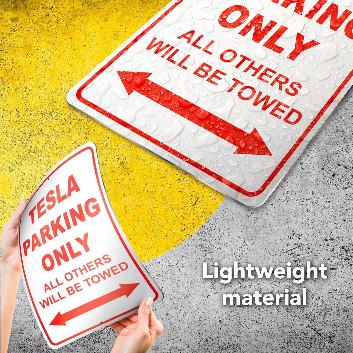 Tesla Parking Only Sign - 8X12 Aluminum Tesla Garage Signs