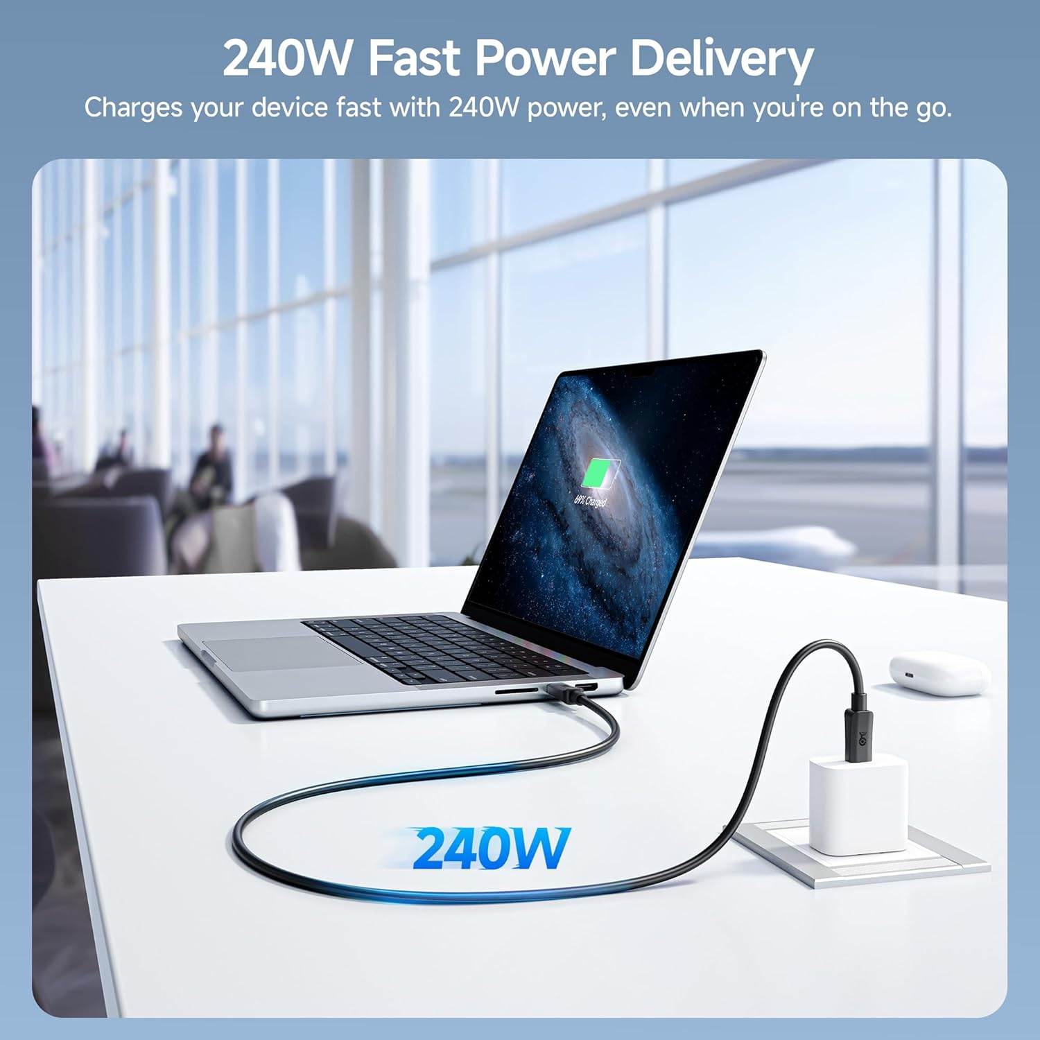 Cable Matters 20Gbps USB C to USB C Cable - 0.9M, Short USBC Cable for [8K@30Hz / 4K@120Hz Video, 240W Charging, 20Gbps Data Transfer], USB3.2 Gen 2X2 image number 1