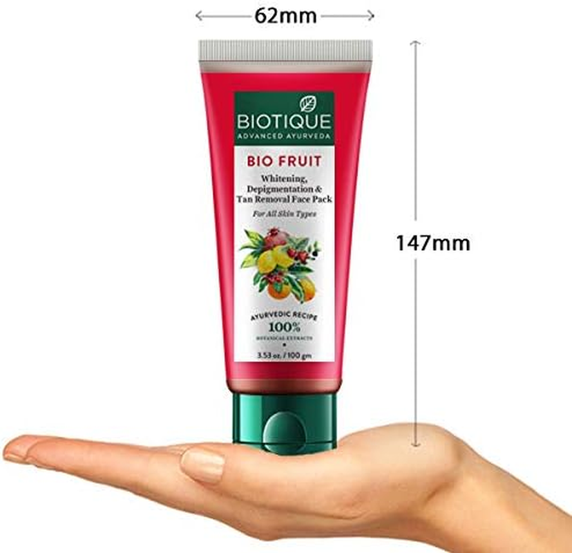 Biotique Bio Fruit Whitening and Depigmentation Face Pack, 100G image number 3