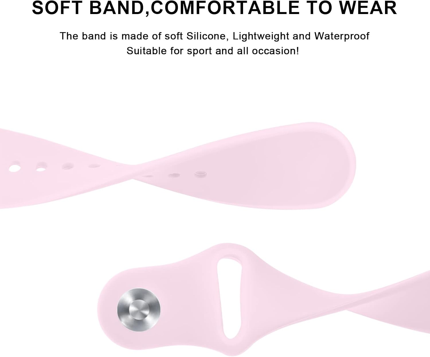 [4 Pack] Silicone Bands for Fitbit Versa 2 Bands, Fitbit Versa Band,Versa Lite/Se Band, Soft Adjustable Sport Replacement Wristbands Women/Men for Fitbit Versa 2 / Fitbit Versa/Versa Lite/Versa SE image number 5