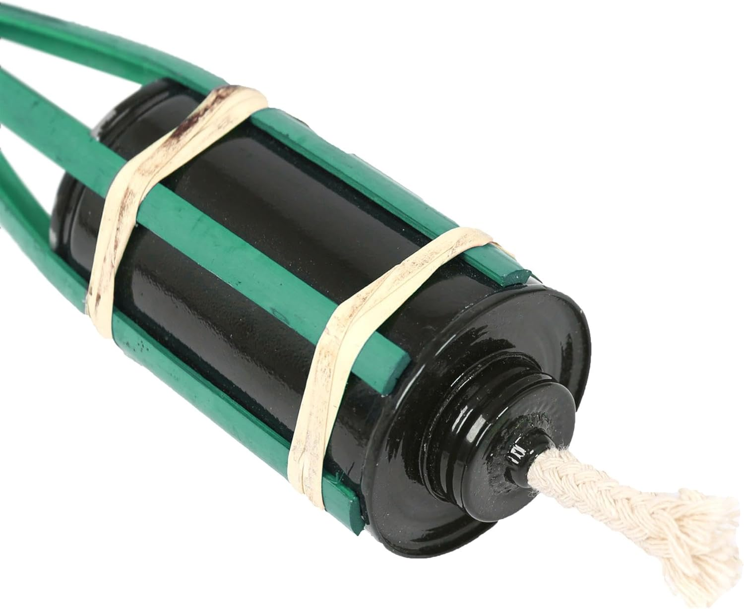 Harbour Housewares Bamboo Fire Torches - 60Cm - Green - 12X Garden Lighting Traditional Tiki Torches Outdoor Paraffin Oil Lamp Candle Flame Lantern with Removable Screw Top image number 1