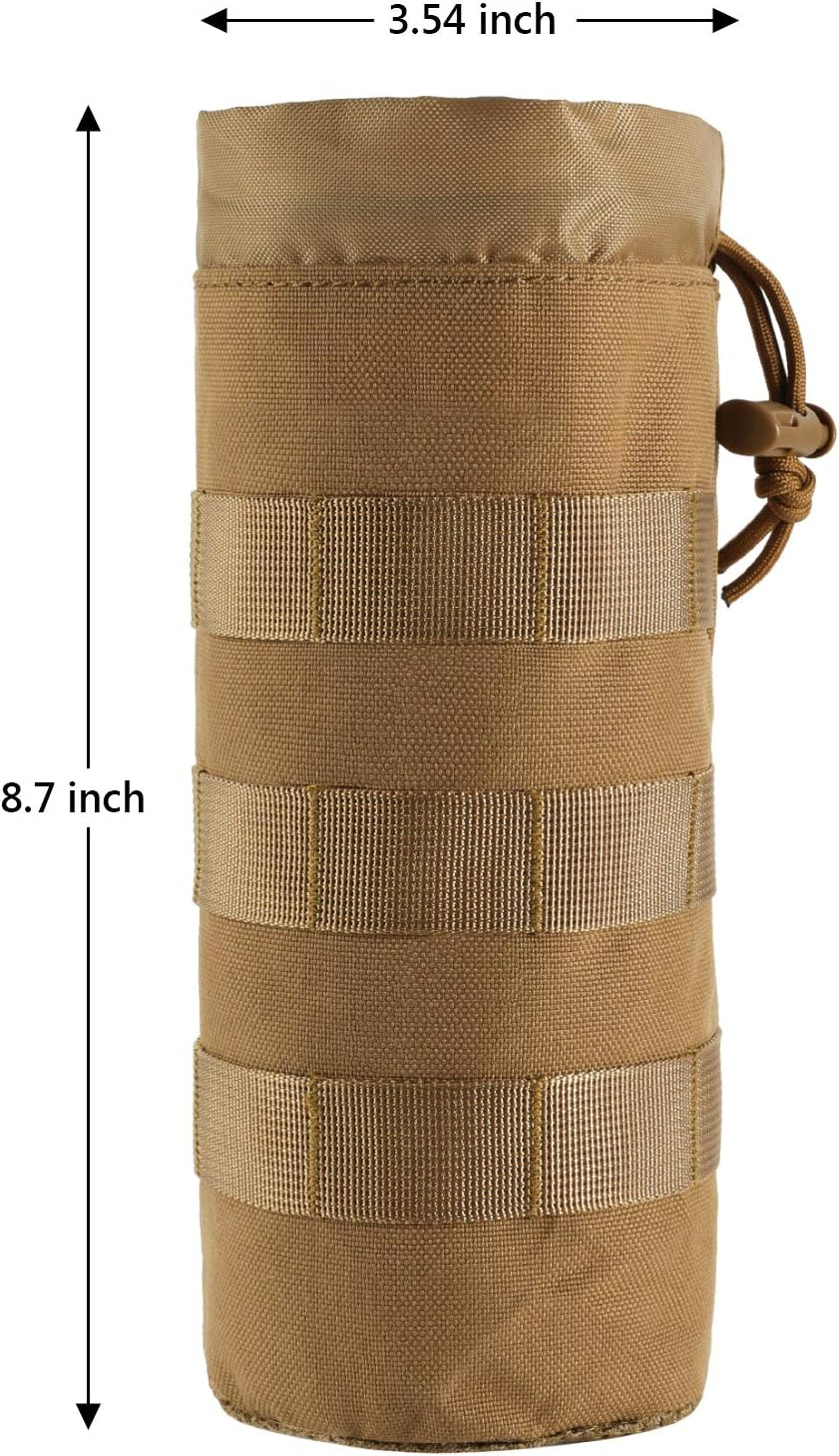 2 Pack Tactical Molle Gear Pouches, Military Back Pouch, Attachments Waterproof Small Utility Pouch (ACU)