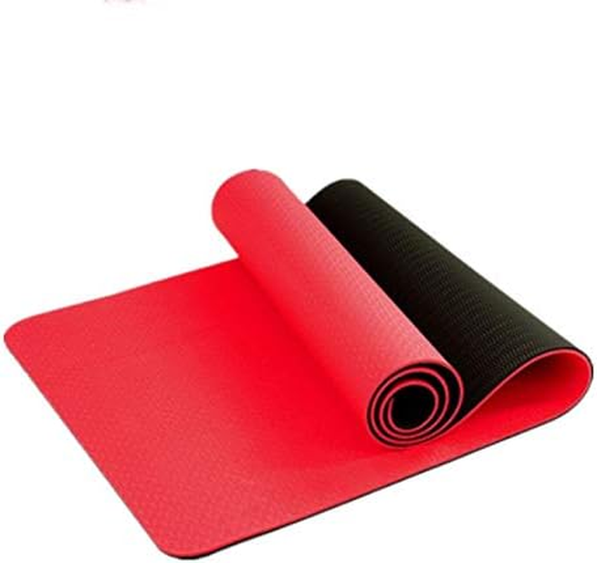 Dobetter TPE Yoga Mat Exercise Fitness Eco Friendly Non Slip Dual Layer +Carry Bag (Red) image number 2