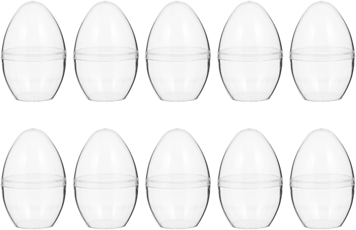 COHEALI Fillable Eggs Clear Easter Eggs Empty Eggs Fillable for Filling, Party Favor, Basket Stuffers, Crafts50X80Mm image number 6