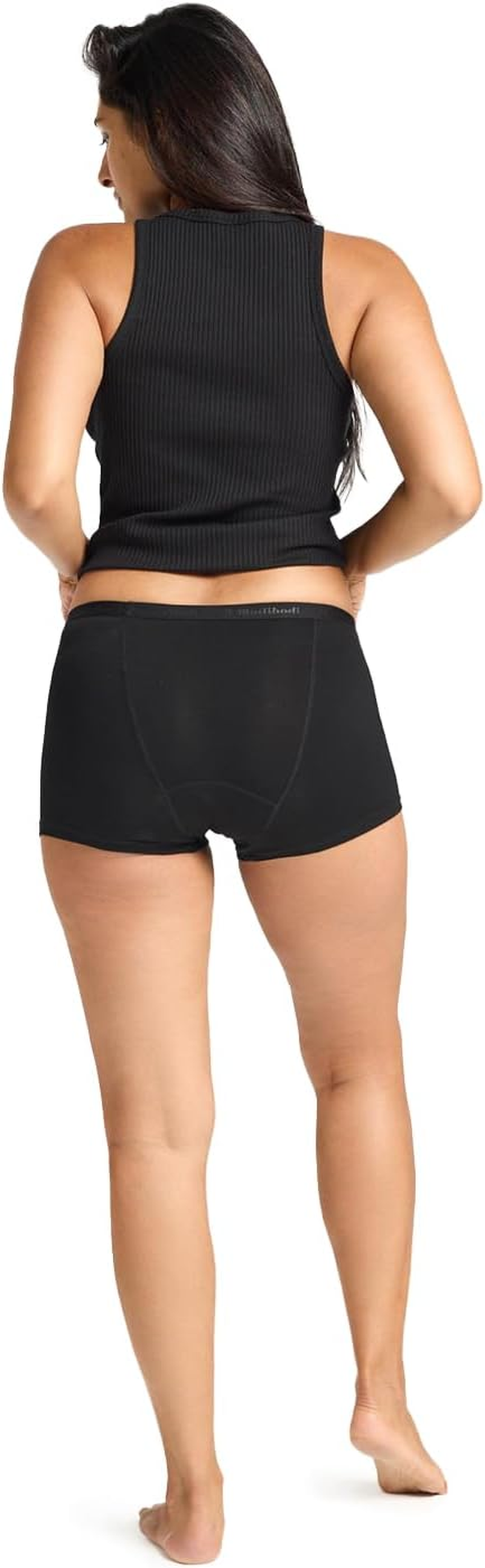 Modibodi Classic Black Boyshort Period Pants - Women&rsquo;S Leak Proof Underwear - Moderate Flow 30ML-12/M image number 5