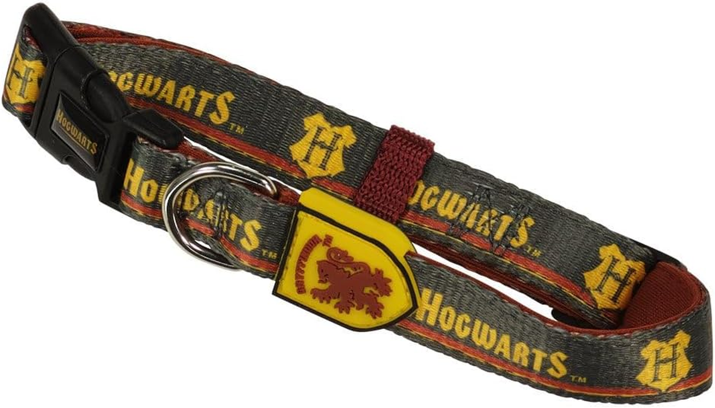 Harry Potter Premium Yellow and Red XXS-XS Quick Release Polyester Dog Collar Design by Gryffindor Original Product Designed in Spain