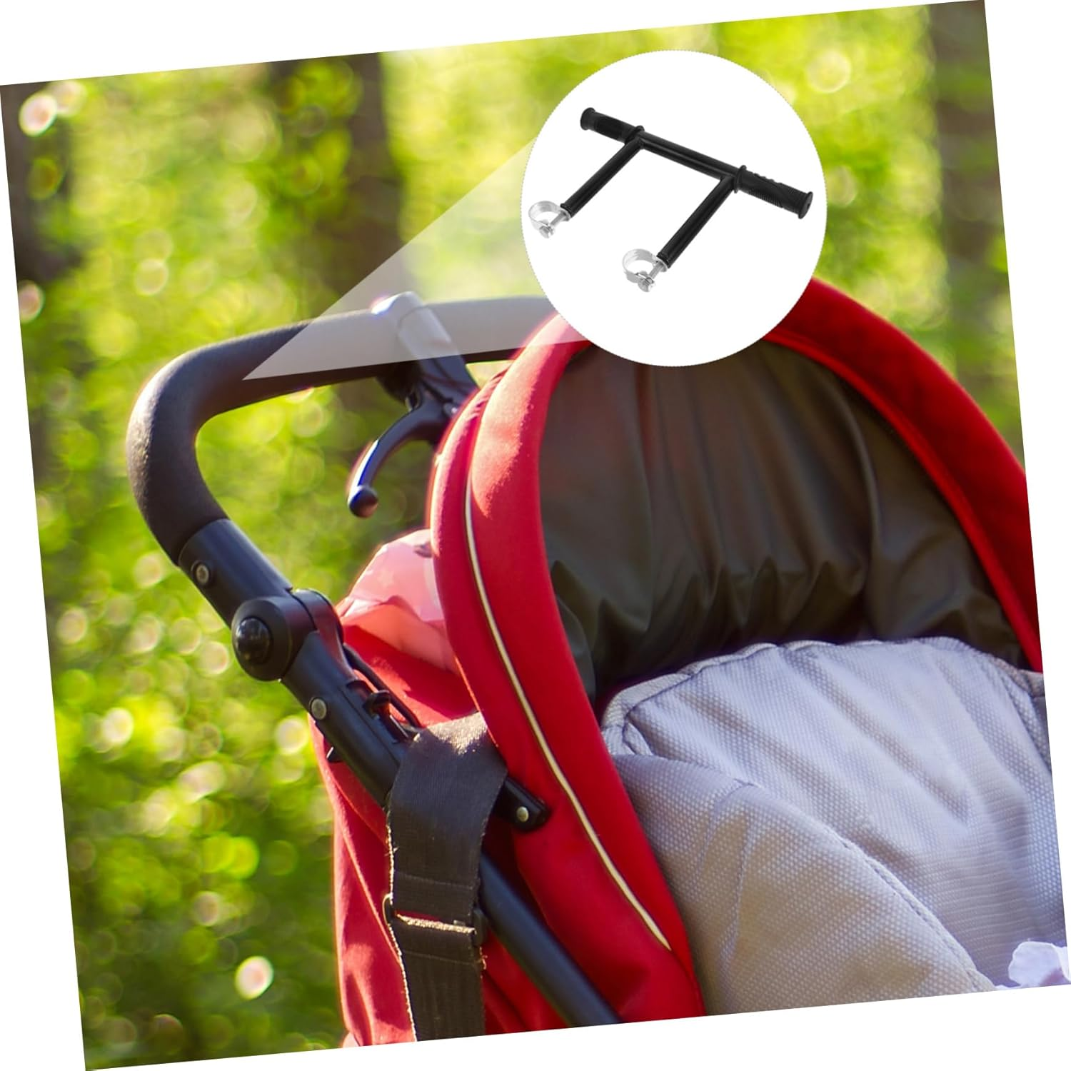 Iplusmile Stroller Handle Extender with Ergonomic Design Height for Comfortable Pushing Textured Grip for Stroller Accessory for Parents of All image number 1