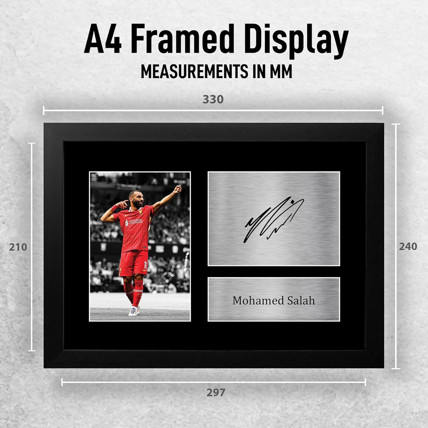 HWC Trading FR Mohamed Mo Salah Gifts Signed A4 Printed Autograph Liverpool Gift Framed Print Photo Picture Display